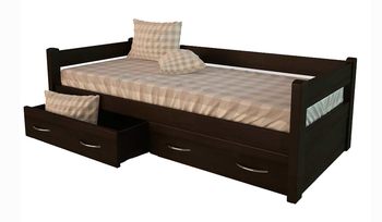 Кровать 90х200 см DreamLine Тахта с выкатными ящиками (ясень)
